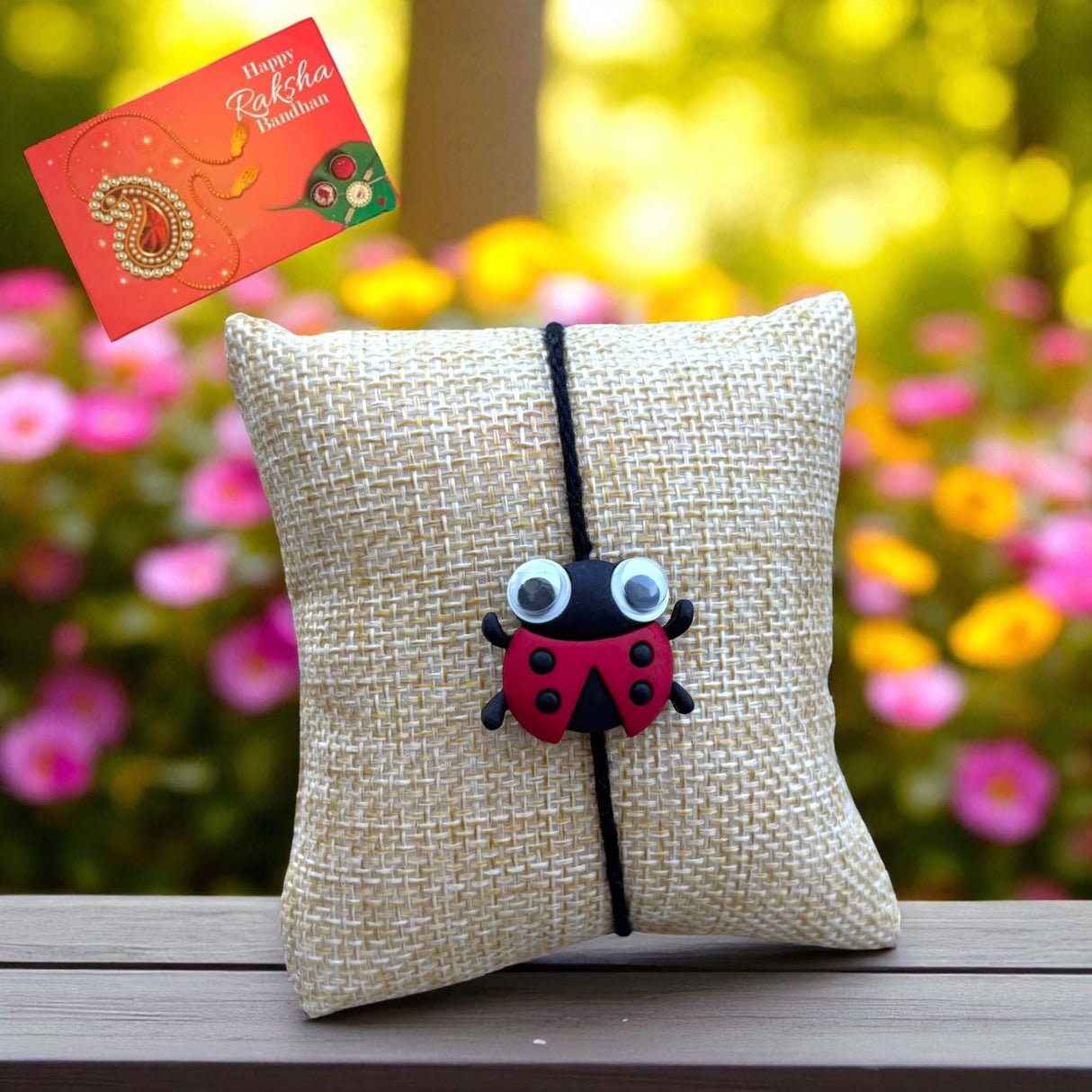 Cute Cartoon Rakhi with Happy Rakhi Greeting Card – Featuring Adorable Frog, Snail, Turtle, and Ladybug Designs – Perfect Rakhi for Brother Raksha Bandhan Bracelets - LoveNspire