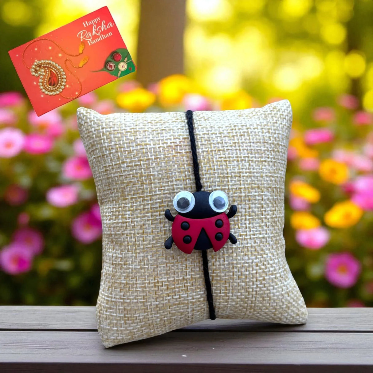 Cute Cartoon Rakhi with Happy Rakhi Greeting Card – Featuring Adorable Frog, Snail, Turtle, and Ladybug Designs – Perfect Rakhi for Brother Raksha Bandhan Bracelets - LoveNspire