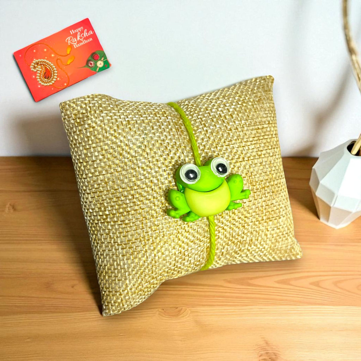 Cute Cartoon Rakhi with Happy Rakhi Greeting Card – Featuring Adorable Frog, Snail, Turtle, and Ladybug Designs – Perfect Rakhi for Brother Raksha Bandhan Bracelets - LoveNspire