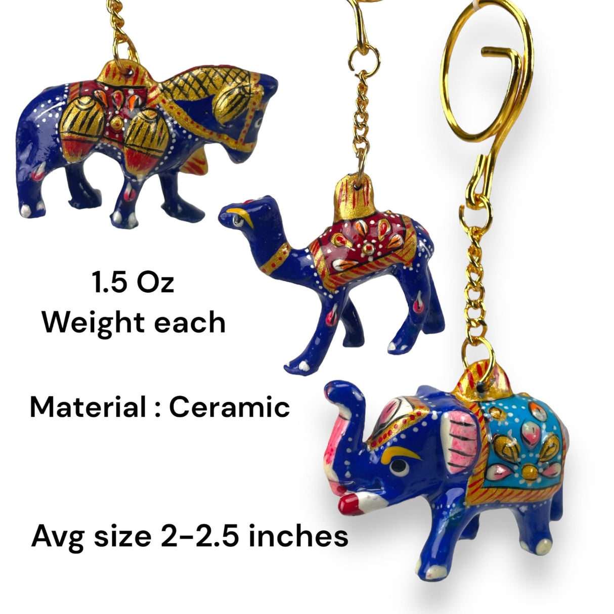 Ceramic Keychain 1pcs Amulet Keyring Door Car Key Chains Good Luck Key Holder for Thanksgiving Housewarming Gift - LoveNspire