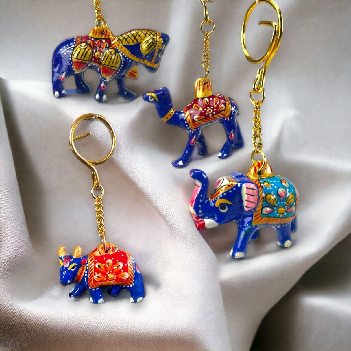 Ceramic Keychain 1pcs Amulet Keyring Door Car Key Chains Good Luck Key Holder for Thanksgiving Housewarming Gift - LoveNspire