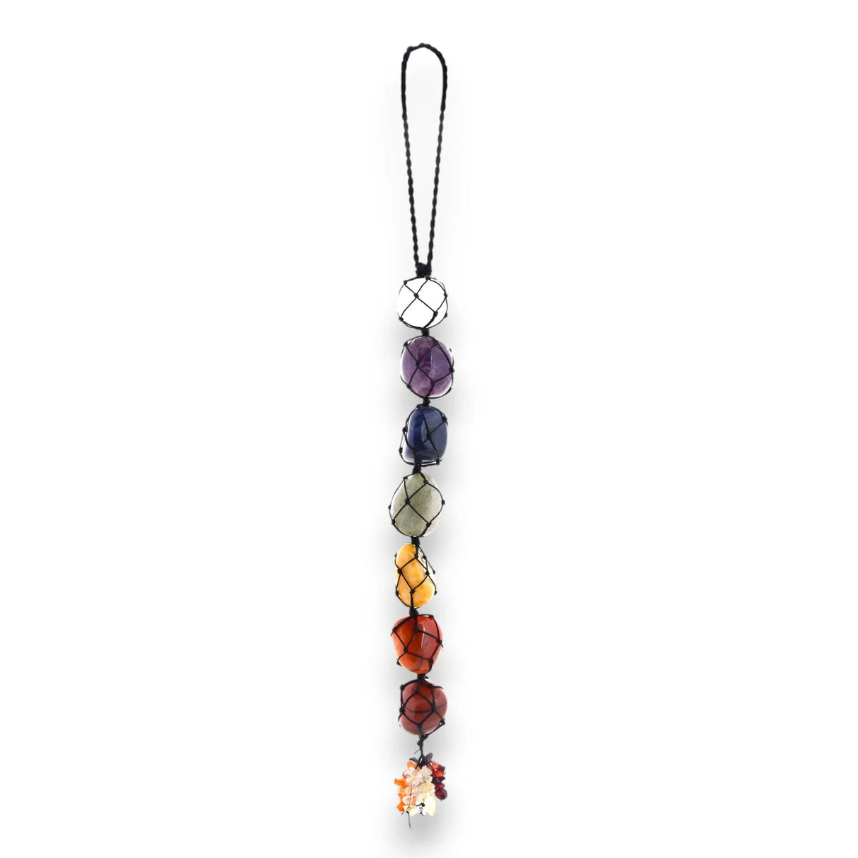 7 Chakra Hanger Car Hanging Ornament Tumbled Gemstones Reiki Healing Crystals Tassel Wall Hanging Meditation Yoga Feng Shui Chakras Spiritual Gift Goodluck Charm - Office Kitchen Home Decor - LoveNspire