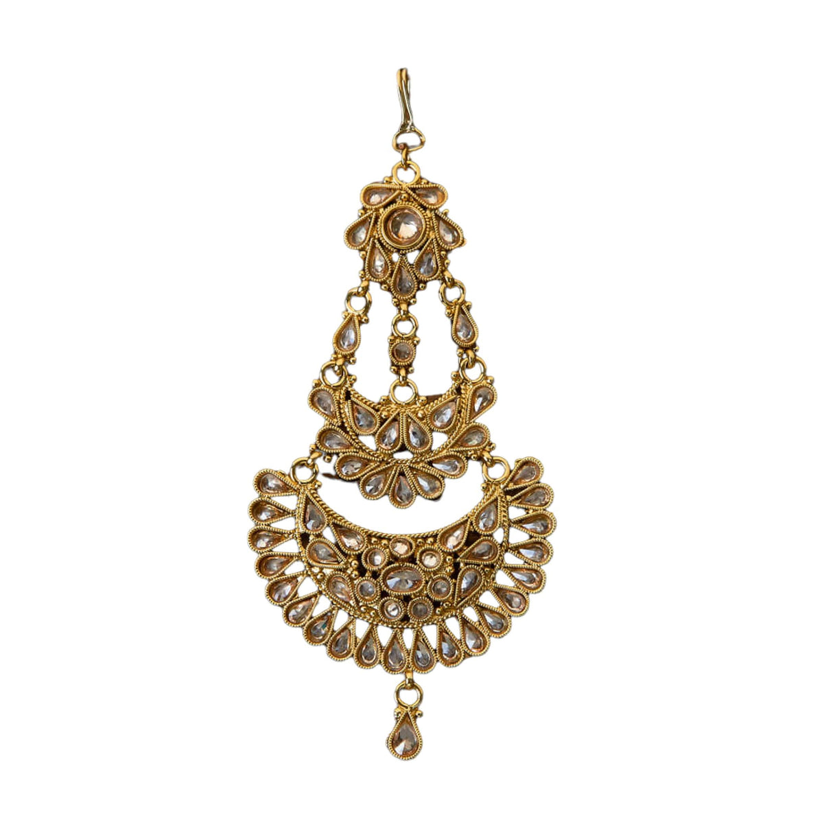 Classic Maang Tikka with Mehndi Plating Women Forehead Jewelry Designer Passa Indian Arab Sikh Pakistani Wedding Favor Bridal Head Accessory Matha Patti Gift for Her - LoveNspire