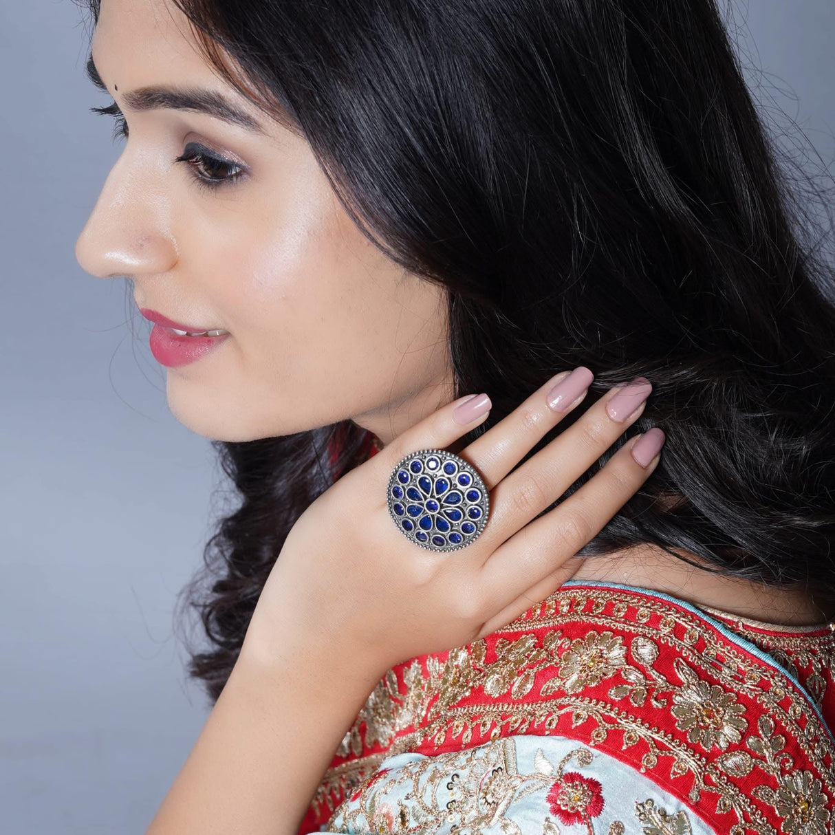 Classic Zodiac Ring Oxidised Plating Women Rings Open Wrap Finger Rings Adjustable Indian Bollywood Jewelry Antique Vintage Knuckle Boho Jewelry for Women - Gift for Her - LoveNspire