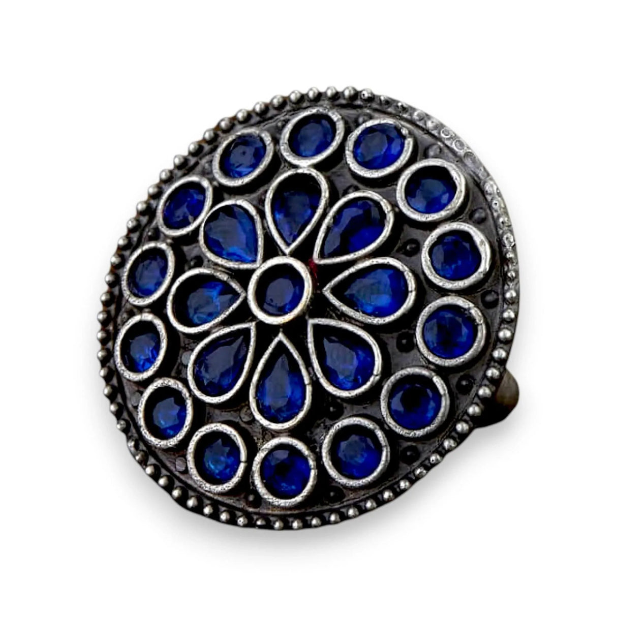 Classic Zodiac Ring Oxidised Plating Women Rings Open Wrap Finger Rings Adjustable Indian Bollywood Jewelry Antique Vintage Knuckle Boho Jewelry for Women - Gift for Her - LoveNspire