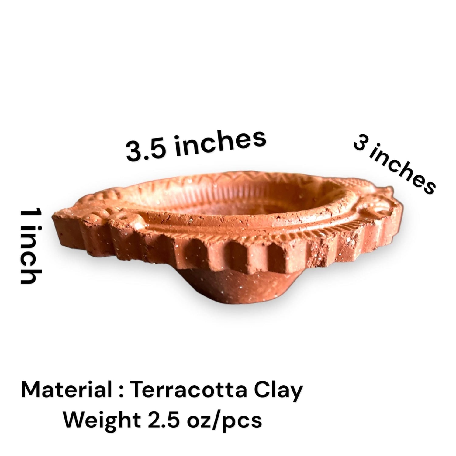 Clay Diya for Pooja Terracotta Clay Diyas Diwali Decoration Puja Deepak for Home Office Temple Decor Traditional Handmade Vilakku Oil Lamps Mitti Ka Diva Deepawali Indian Gift Items - LoveNspire