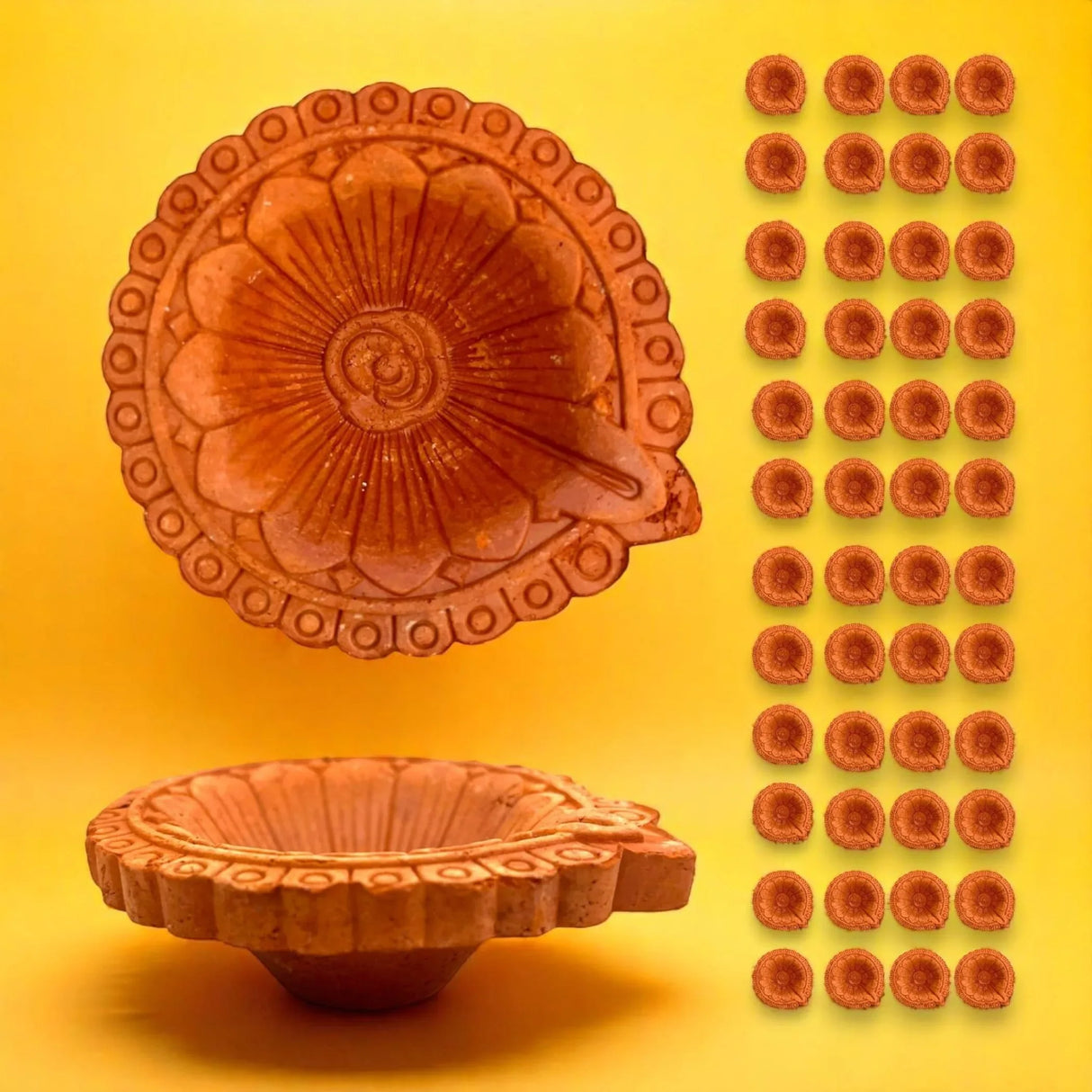 Clay Diya for Pooja Traditional Handmade Terracotta Clay Diyas Diwali Decoration Puja Deepak for Home Office Temple Decor Vilakku Oil Lamps Mitti Ka Diva Deepawali Indian Gift Items - LoveNspire