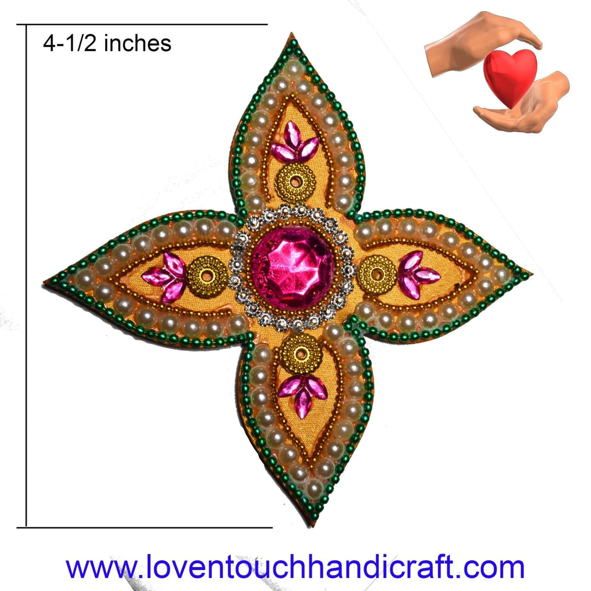 Acrylic Rangoli Set Indian Traditional Handmade Reusable Rangoli Diwali Navratri Christmas Home Decor Floor Table Decoration - Deepawali Wedding Housewarming Gift Pack of 1 (20 Inches) - LoveNspire