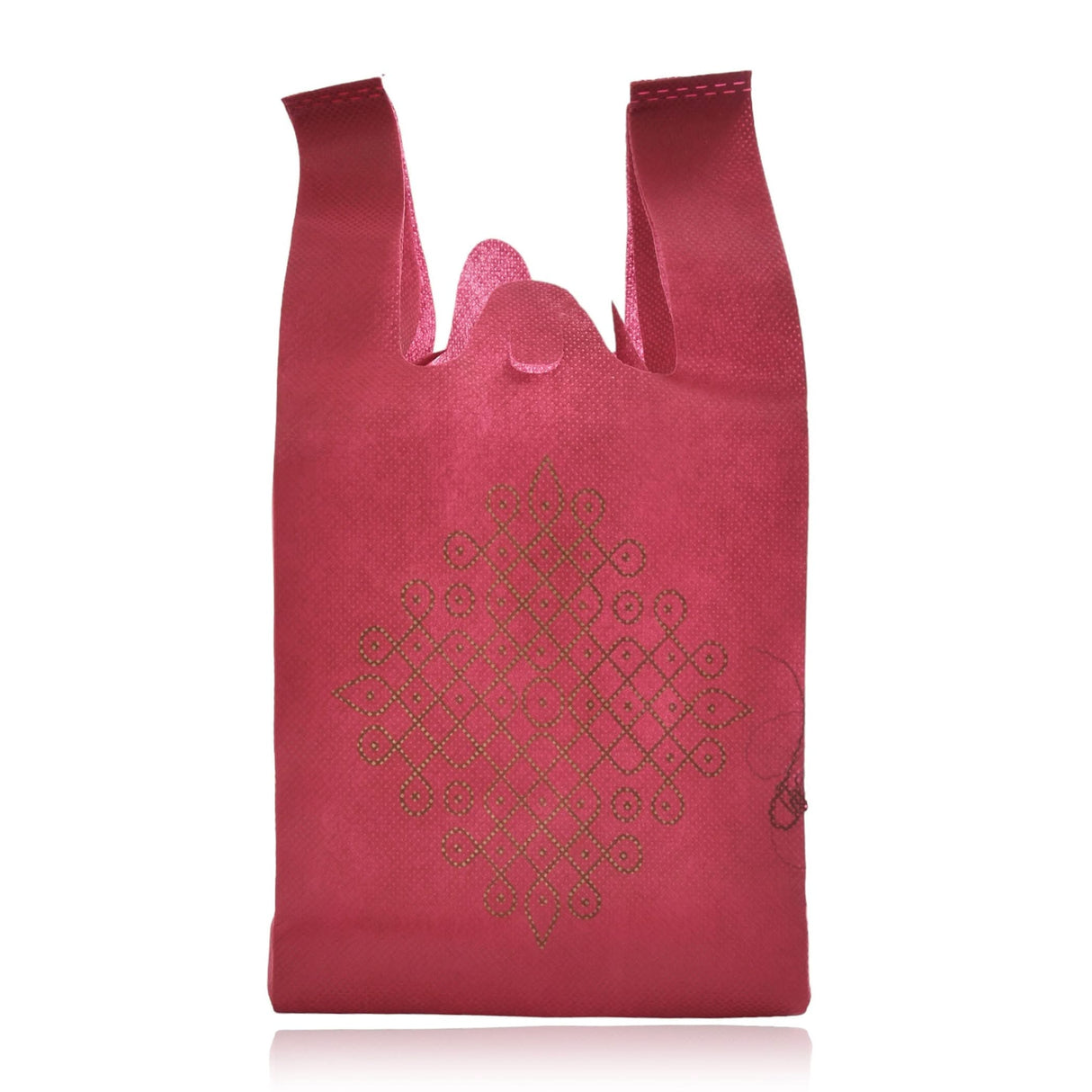 Kolam Print Return Non Woven Gifts Party Favor Bags Ecofriendly Reusable for Indian Wedding Housewarming Puja - LoveNspire