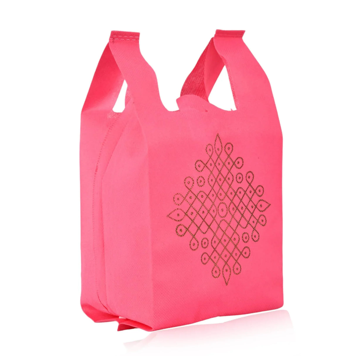Kolam Print Return Non Woven Gifts Party Favor Bags Ecofriendly Reusable for Indian Wedding Housewarming Puja - LoveNspire