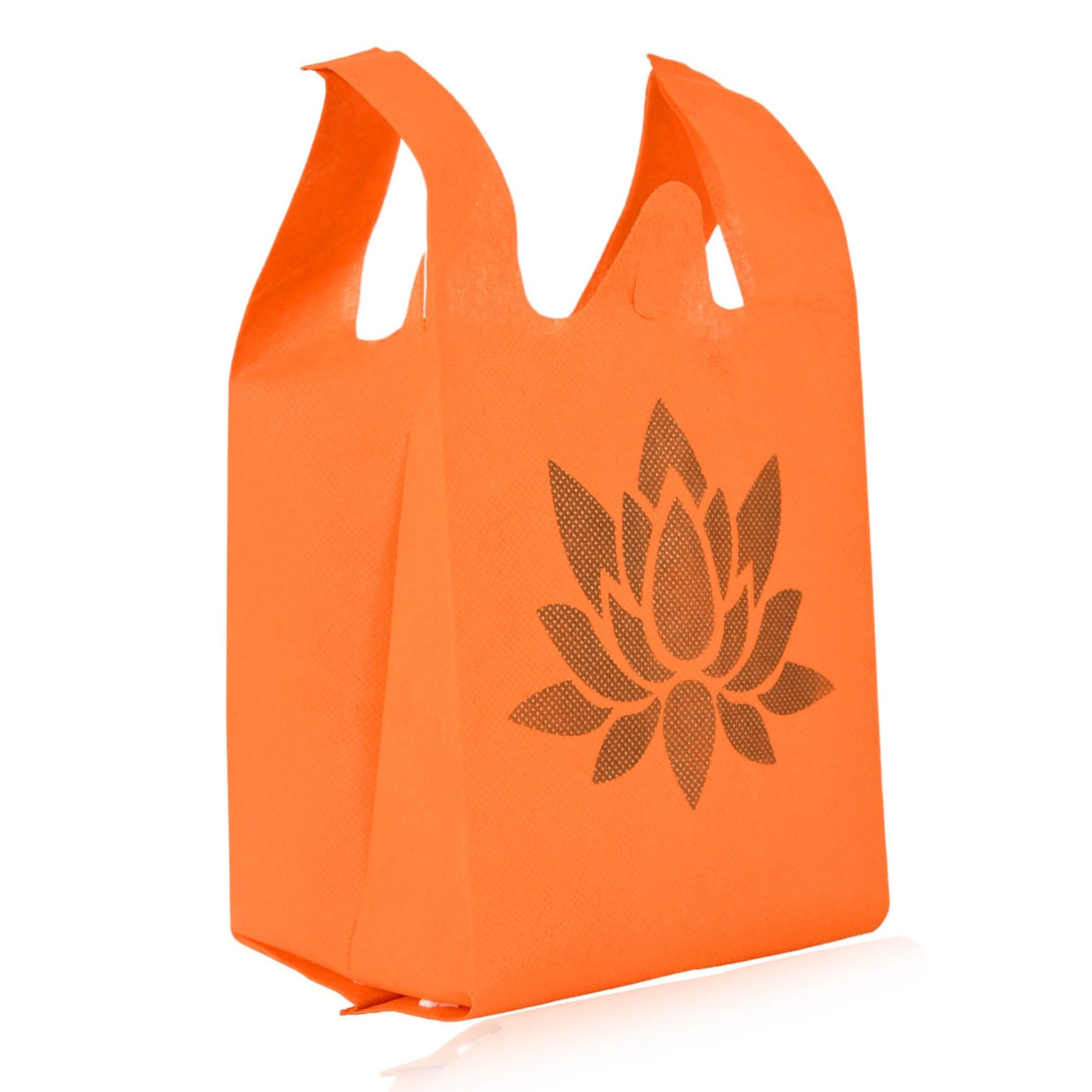 Lotus Print Return Non Woven Gifts Party Favor Bags Ecofriendly Reusable for Indian Wedding Housewarming Puja - LoveNspire