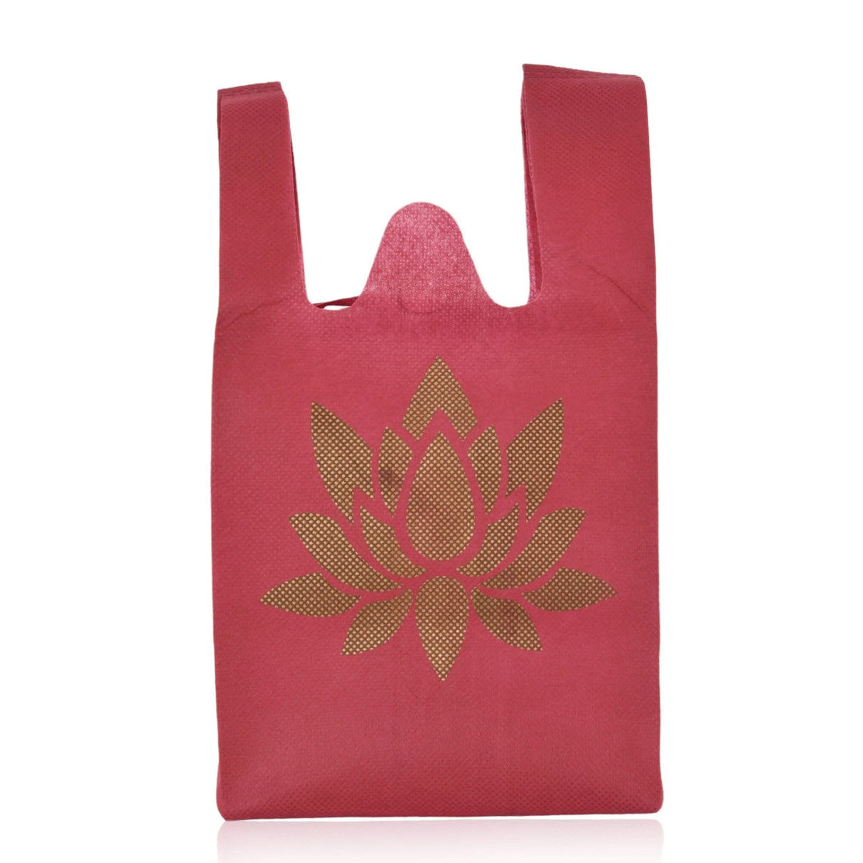 Lotus Print Return Non Woven Gifts Party Favor Bags Ecofriendly Reusable for Indian Wedding Housewarming Puja - LoveNspire