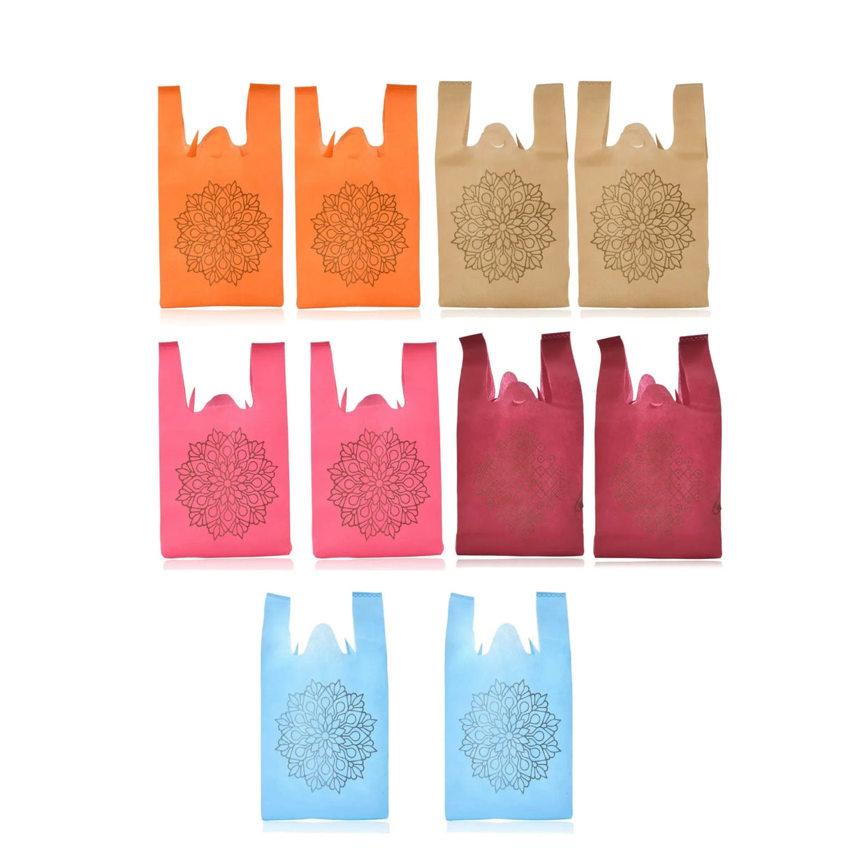 Mandala Print Return Non Woven Gifts Party Favor Bags Ecofriendly Reusable for Indian Wedding Housewarming Puja - LoveNspire