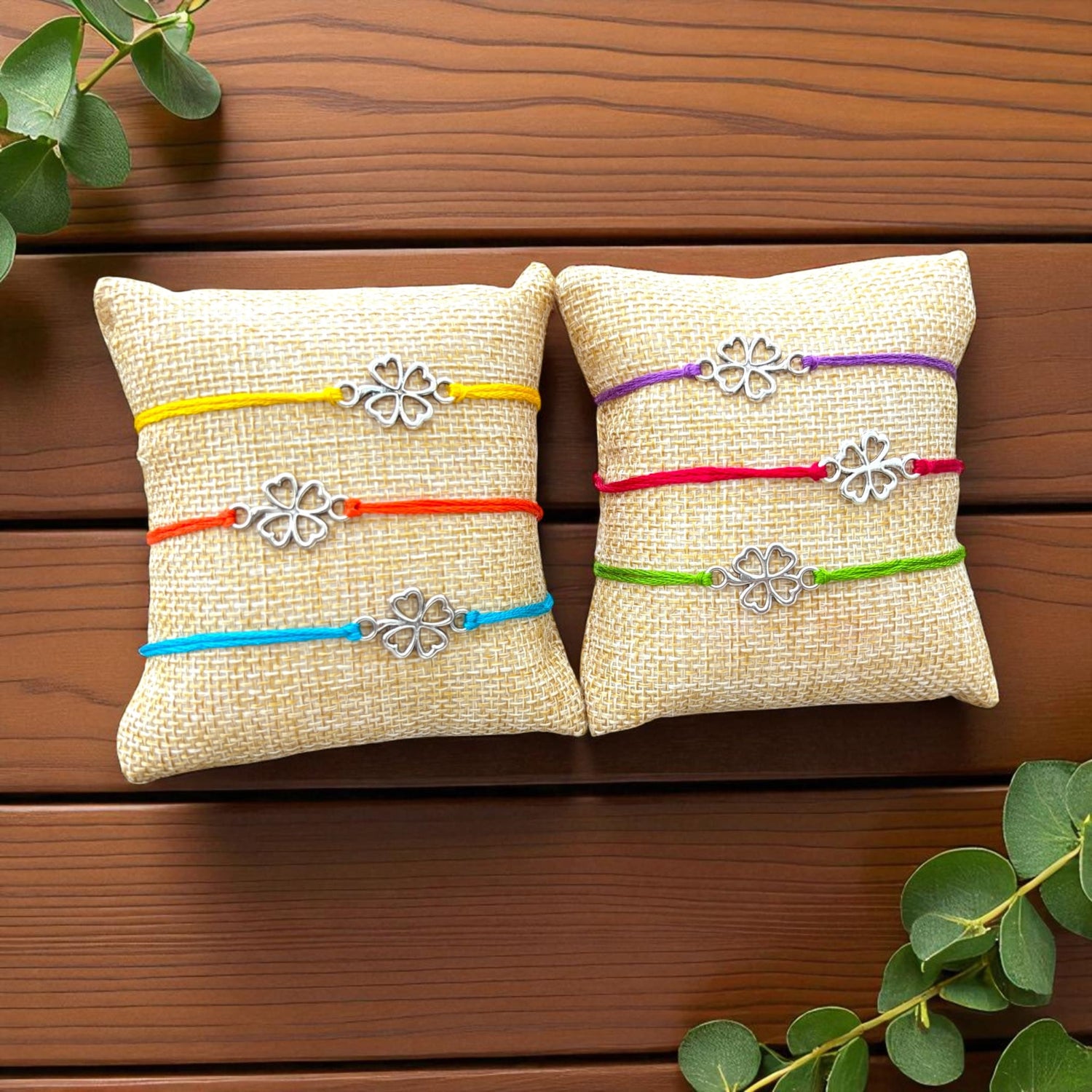 2CT Clover Leaf Charm Rakhi for Brother, Bhai Dooj, Clover, Rakhi for Sister, Clover Leaf Rakhi, Bhai Beej, Rakhri - LoveNspire