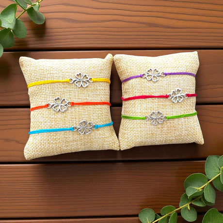 2CT Clover Leaf Charm Rakhi for Brother, Bhai Dooj, Clover, Rakhi for Sister, Clover Leaf Rakhi, Bhai Beej, Rakhri - LoveNspire