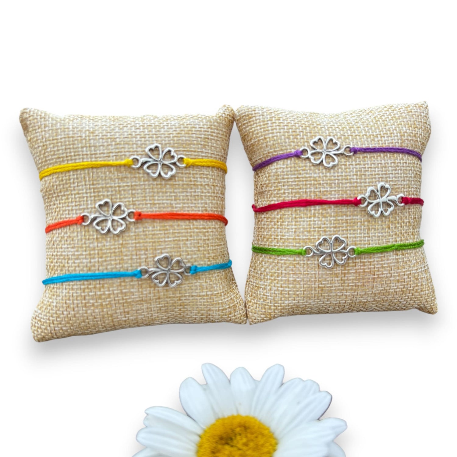 2CT Clover Leaf Charm Rakhi for Brother, Bhai Dooj, Clover, Rakhi for Sister, Clover Leaf Rakhi, Bhai Beej, Rakhri - LoveNspire