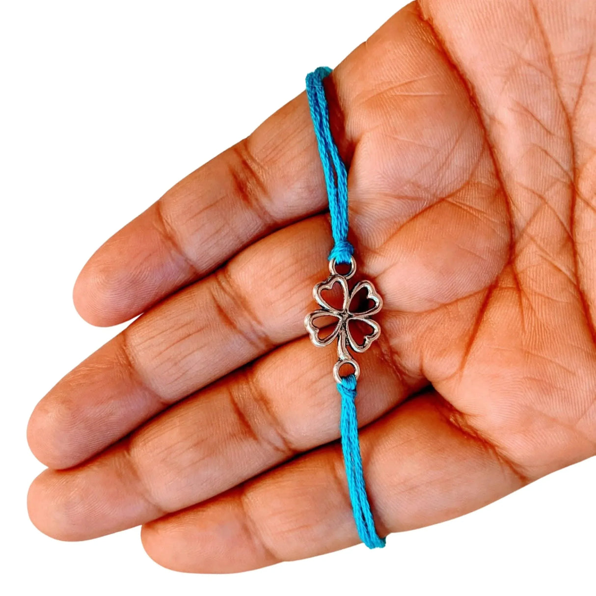 2CT Clover Leaf Charm Rakhi for Brother, Bhai Dooj, Clover, Rakhi for Sister, Clover Leaf Rakhi, Bhai Beej, Rakhri - LoveNspire