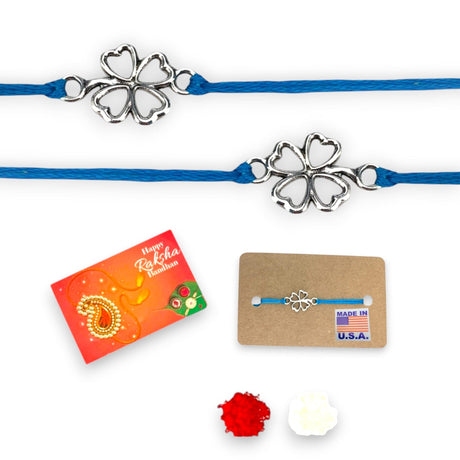 2CT Clover Leaf Charm Rakhi for Brother, Bhai Dooj, Clover, Rakhi for Sister, Clover Leaf Rakhi, Bhai Beej, Rakhri - LoveNspire