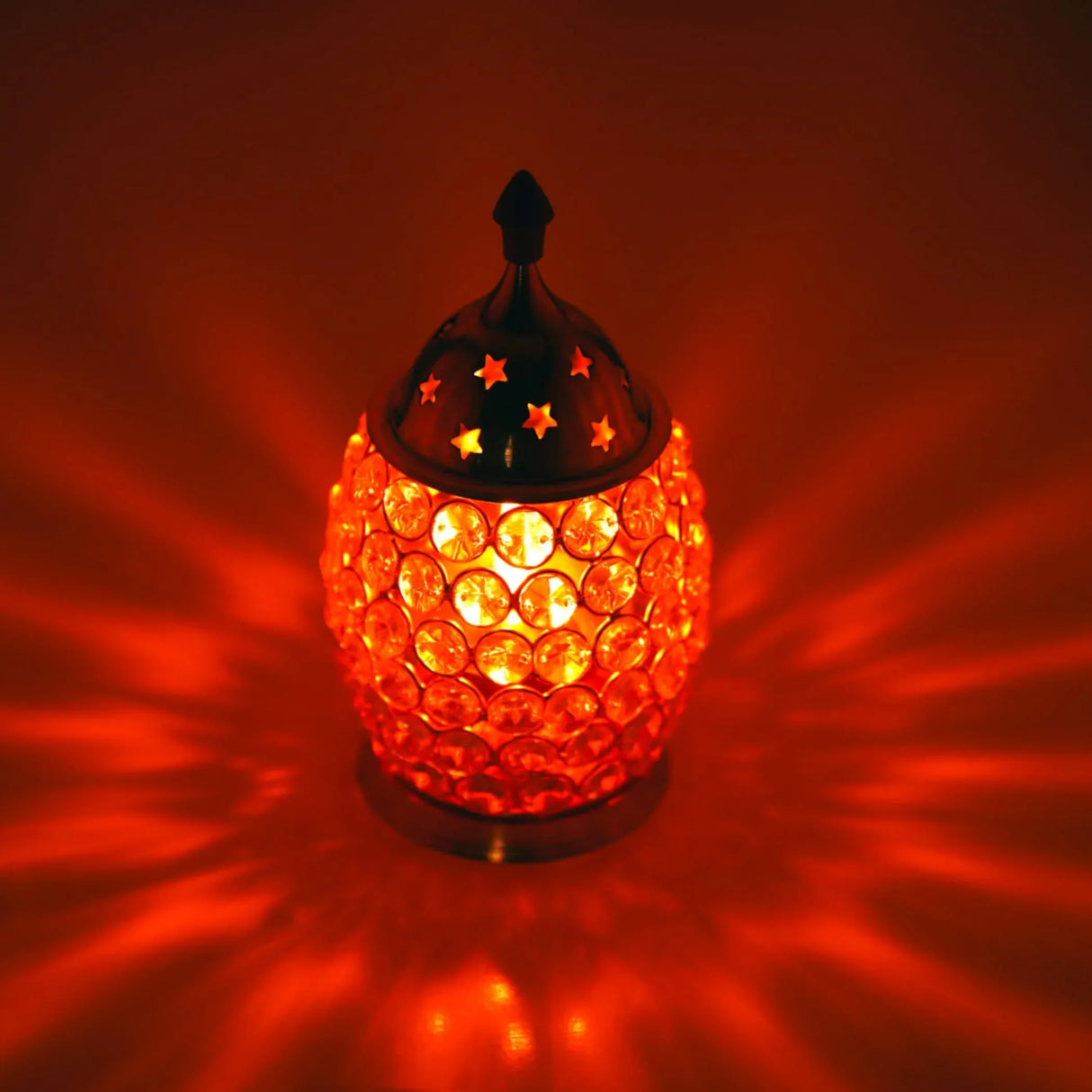Crystal Jyoti Diya Lamp Akhand Oil Lamp Decorative Diwali Diyas for Puja Kuthu Vilakku Home Temple Decor Deepam Deepawali Decoration Lantern Tea Light Holder Housewarming Return Gift - LoveNspire