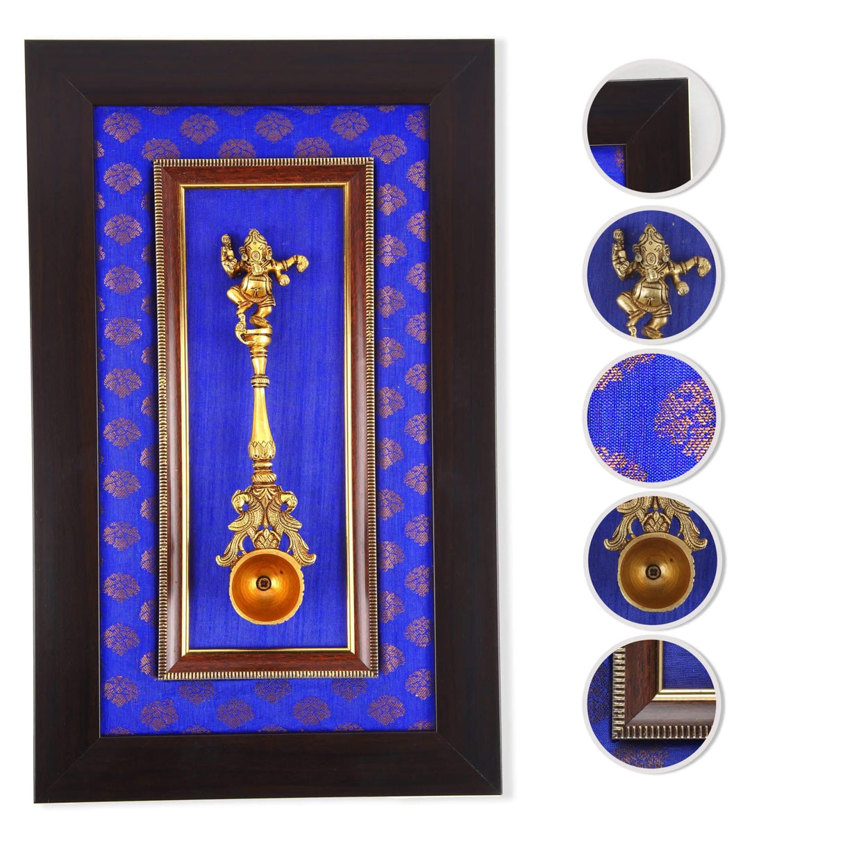 Decorative Brass Dancing Ganesha Spoon Wall Art for Living Room Office House Pooja Room Hindu God Statue Modern Artwork Return Gift Pooja Favor Showpiece - LoveNspire