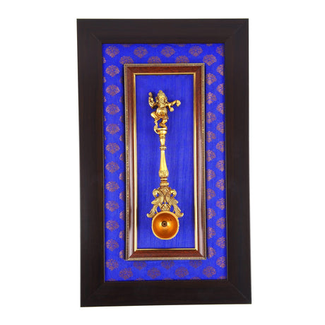Decorative Brass Dancing Ganesha Spoon Wall Art for Living Room Office House Pooja Room Hindu God Statue Modern Artwork Return Gift Pooja Favor Showpiece - LoveNspire