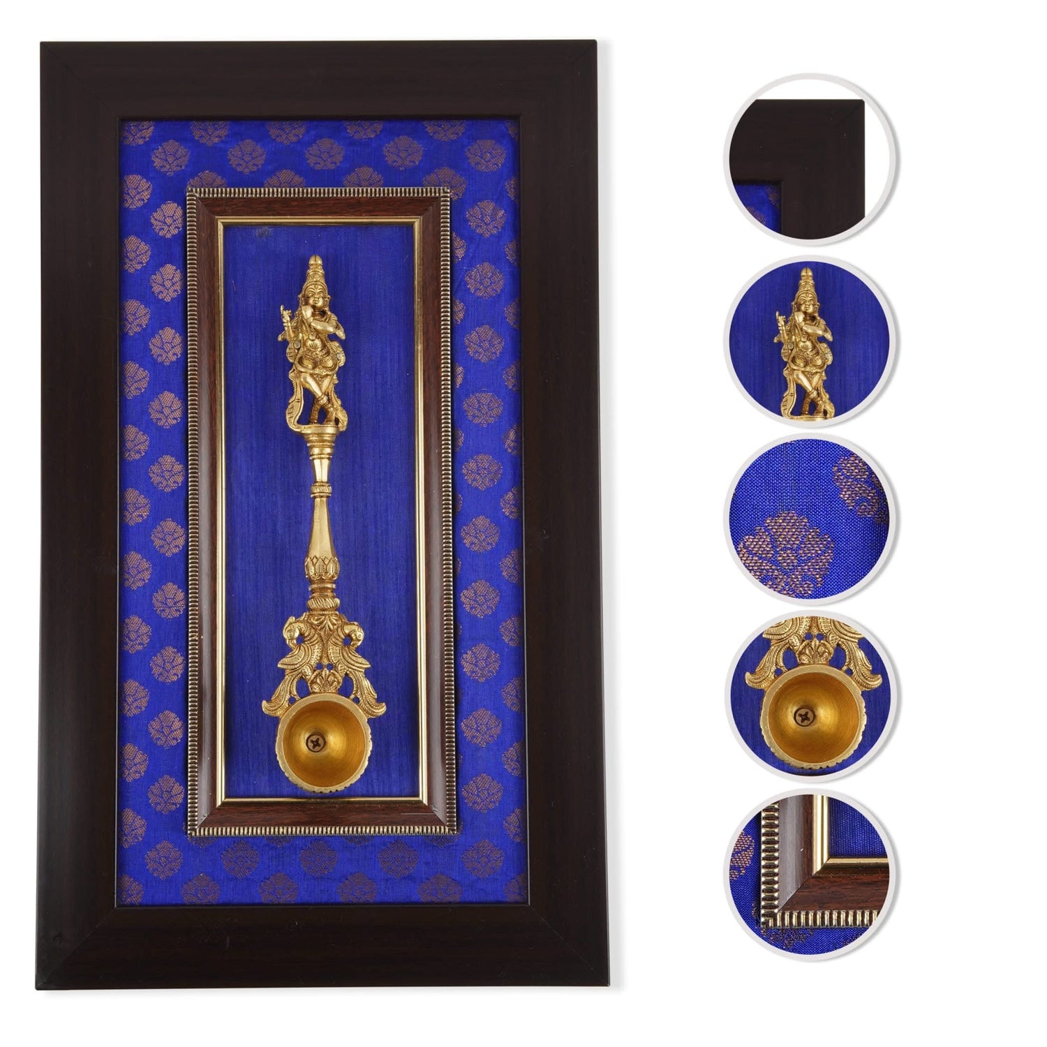 Decorative Brass Dancing Krishna Wall Art for Living Room Office House Pooja Room Hindu God Statue Modern Artwork Return Gift Pooja Favor Decorative Wall Hanging Showpiece - LoveNspire