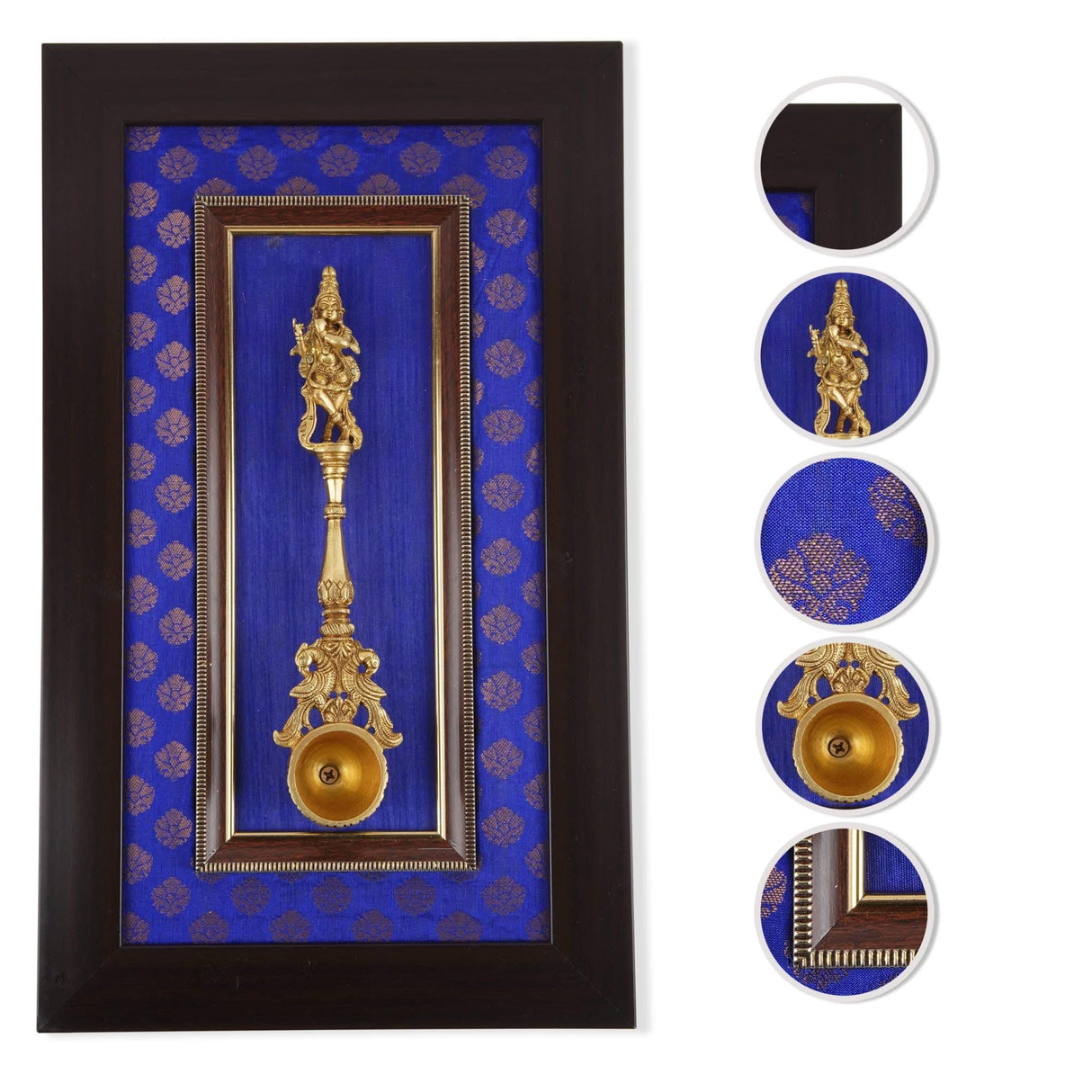 Decorative Brass Dancing Krishna Wall Art for Living Room Office House Pooja Room Hindu God Statue Modern Artwork Return Gift Pooja Favor Decorative Wall Hanging Showpiece - LoveNspire