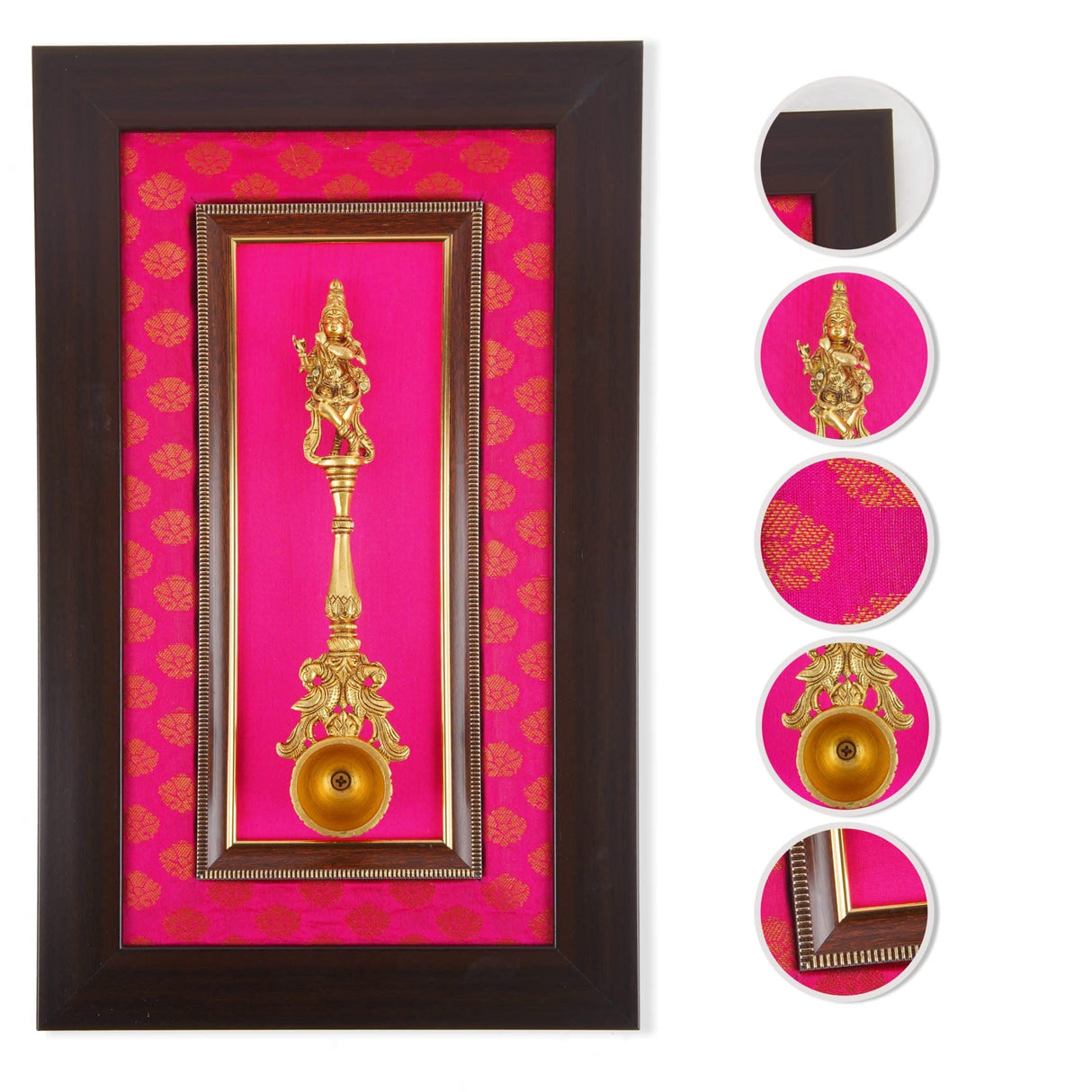 Decorative Brass Dancing Krishna Wall Art for Living Room Office House Pooja Room Hindu God Statue Modern Artwork Return Gift Pooja Favor Decorative Wall Hanging Showpiece - LoveNspire