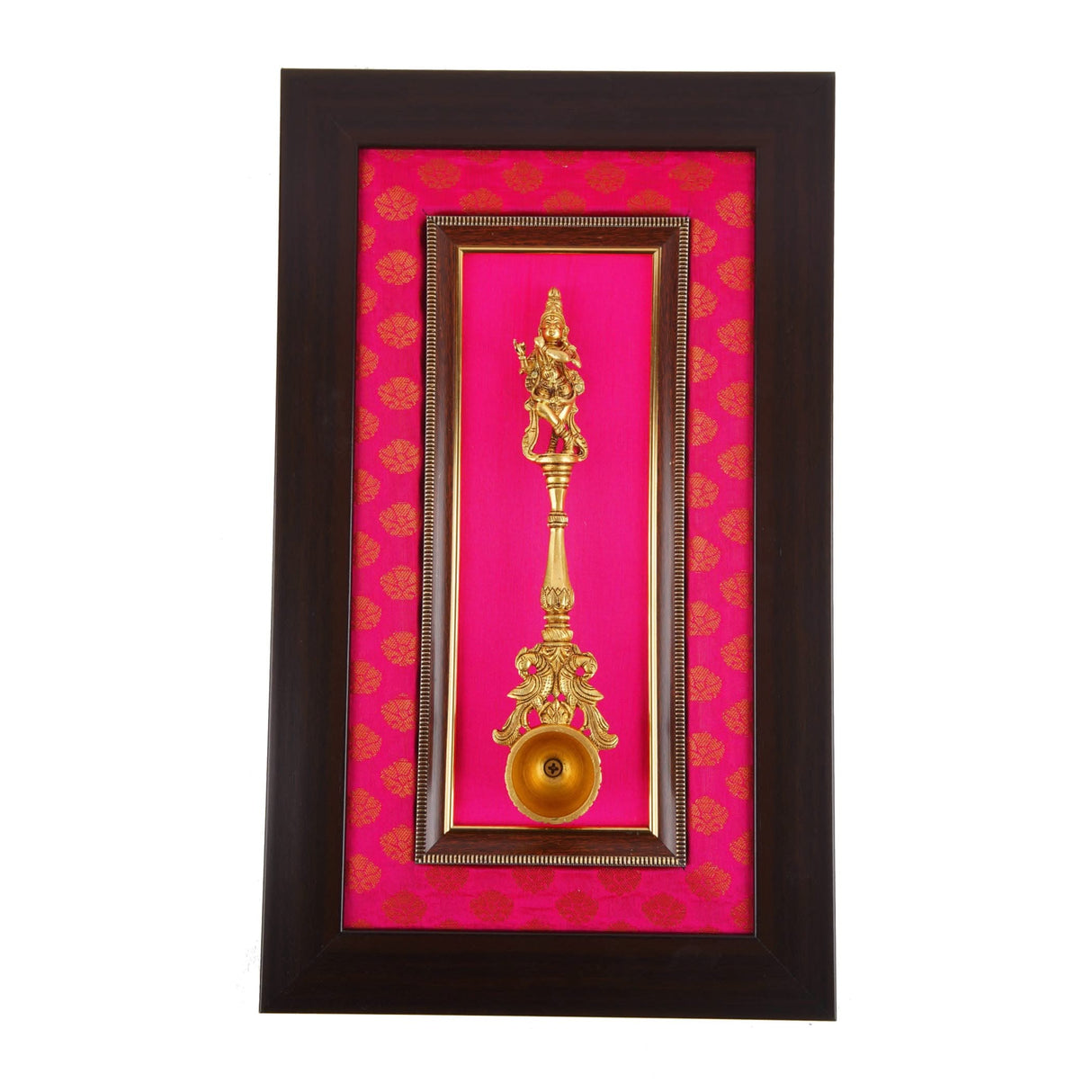 Decorative Brass Dancing Krishna Wall Art for Living Room Office House Pooja Room Hindu God Statue Modern Artwork Return Gift Pooja Favor Decorative Wall Hanging Showpiece - LoveNspire