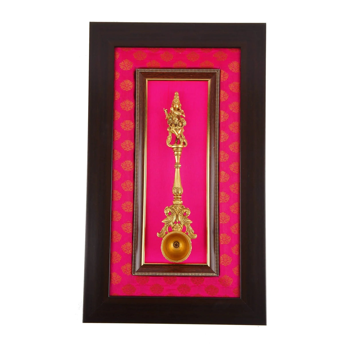 Decorative Brass Dancing Krishna Wall Art for Living Room Office House Pooja Room Hindu God Statue Modern Artwork Return Gift Pooja Favor Decorative Wall Hanging Showpiece - LoveNspire