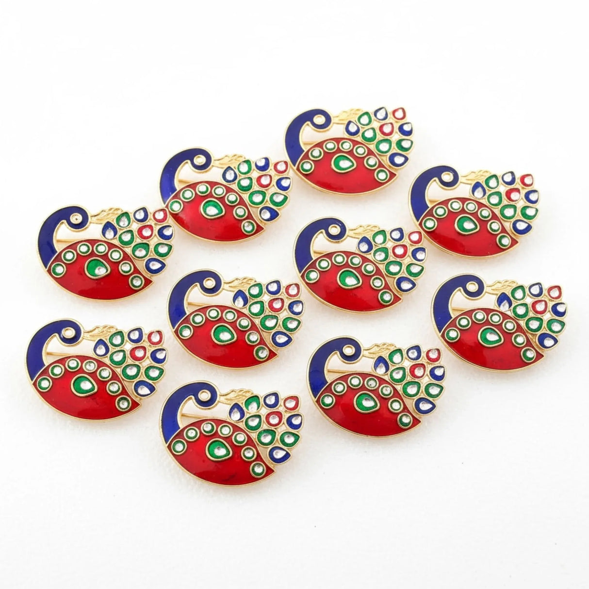 Decorative Bulk Peacock Haldi Kumkum Holder Roli Chawal/rice Holder Indian Festival Favor Diwali Rakhi Pooja Mandir Tika Platter Housewarming Gifts - LoveNspire