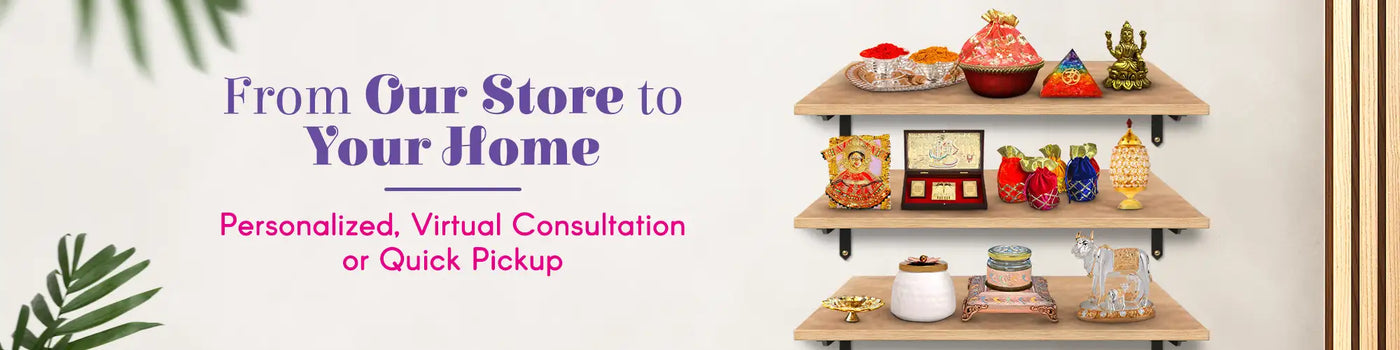 A collection of decorative household items displayed on three wall-mounted shelves