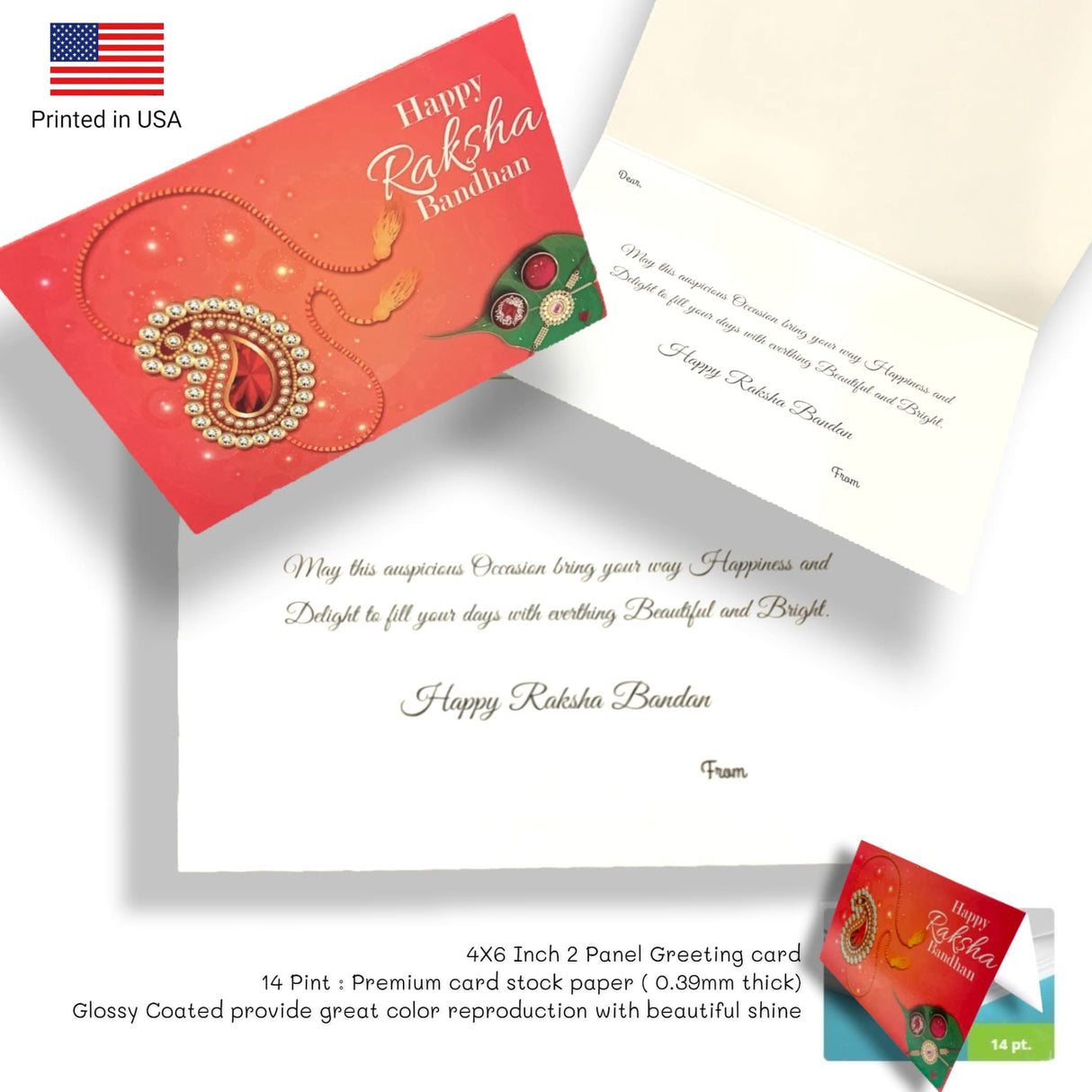 2CT Rakhi For Brother Rakhi Bhaiya Bhabhi Rakhi Thread Bracelet Rakshabandhan Bhai Dooj Gifts Roli Chawal Raksha Bandhan Card - LoveNspire