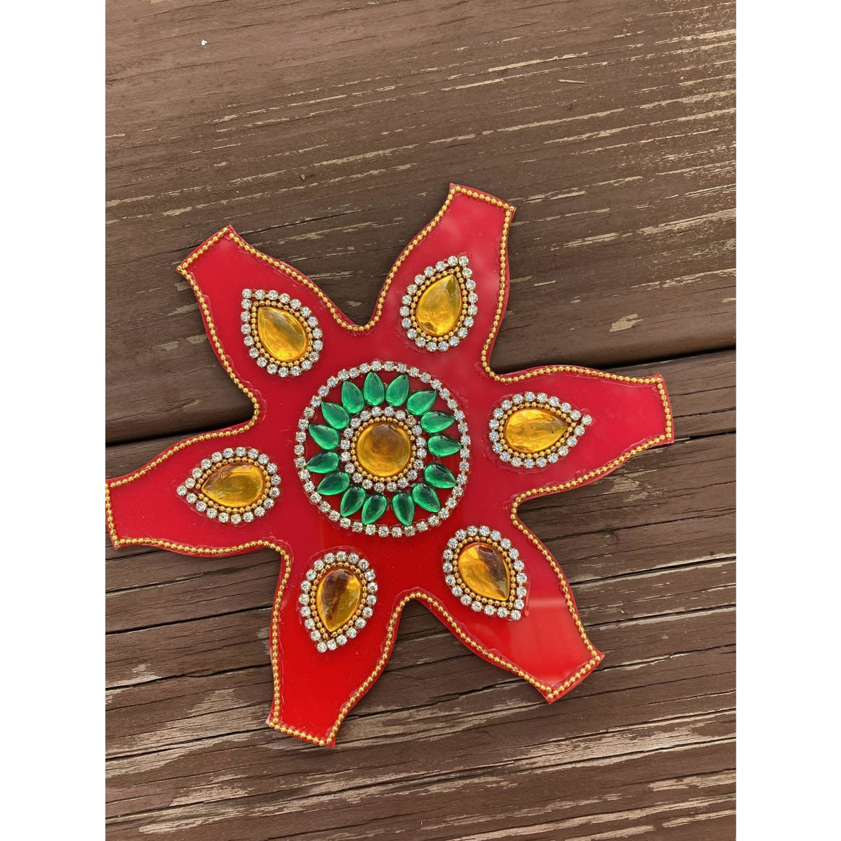 Acrylic Rangoli Set Indian Traditional Handmade Reusable Rangoli Diwali Navratri Pongal Onam Home Temple Decor Floor Table Decoration - Deepawali Wedding Housewarming Gift - LoveNspire