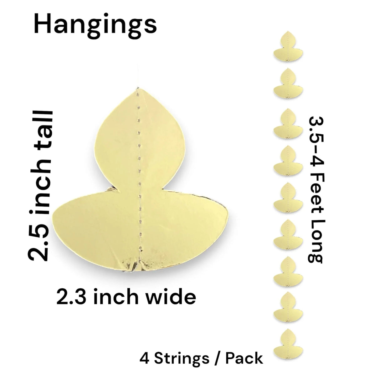 Diy Kit Golden Happy Diwali Paper Banner, Diwali Decor, Diwali Decorations, Diwali Party, Diwali Backdrop, Diwali Garland, Diwali Decor - LoveNspire