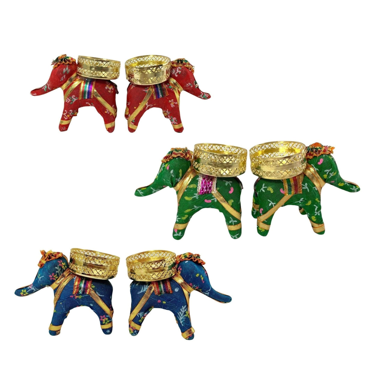 Elephant Tea Light Candle Holders Indian Festival of Light Decorative Candle Stand for Diwali Christmas Thanksgiving Housewarming Gift T-light Holder for Centerpiece Dining Table Home Decor - LoveNspire