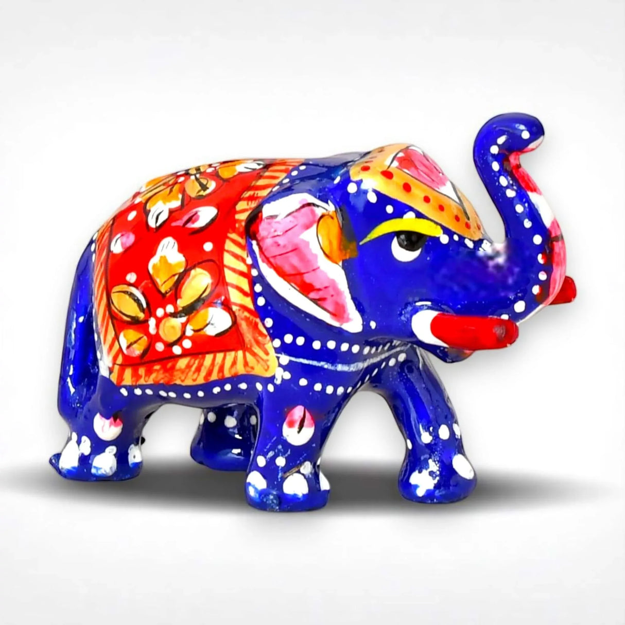 Handcrafted Rajasthani Elephant Statue for Home Decorations Ceramic Elephant Figurines Room Shelf Office Table Living Room Boho Decor Elephants Gifts for Women Good Luck Housewarming Gift - LoveNspire