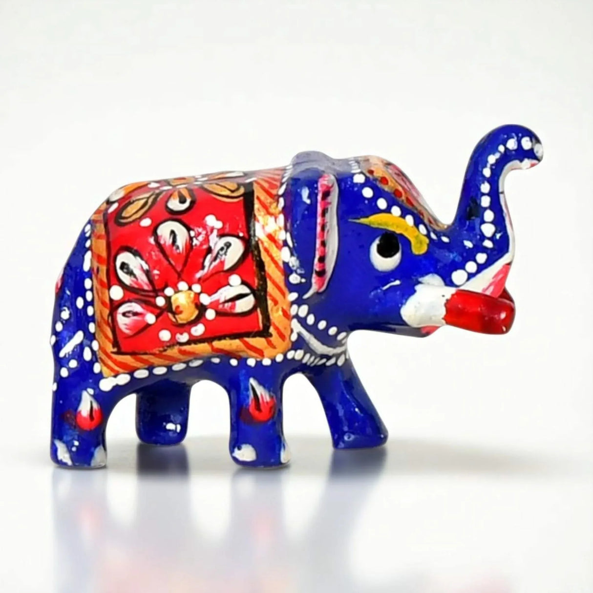 Handcrafted Rajasthani Elephant Statue for Home Decorations Ceramic Elephant Figurines Room Shelf Office Table Living Room Boho Decor Elephants Gifts for Women Good Luck Housewarming Gift - LoveNspire