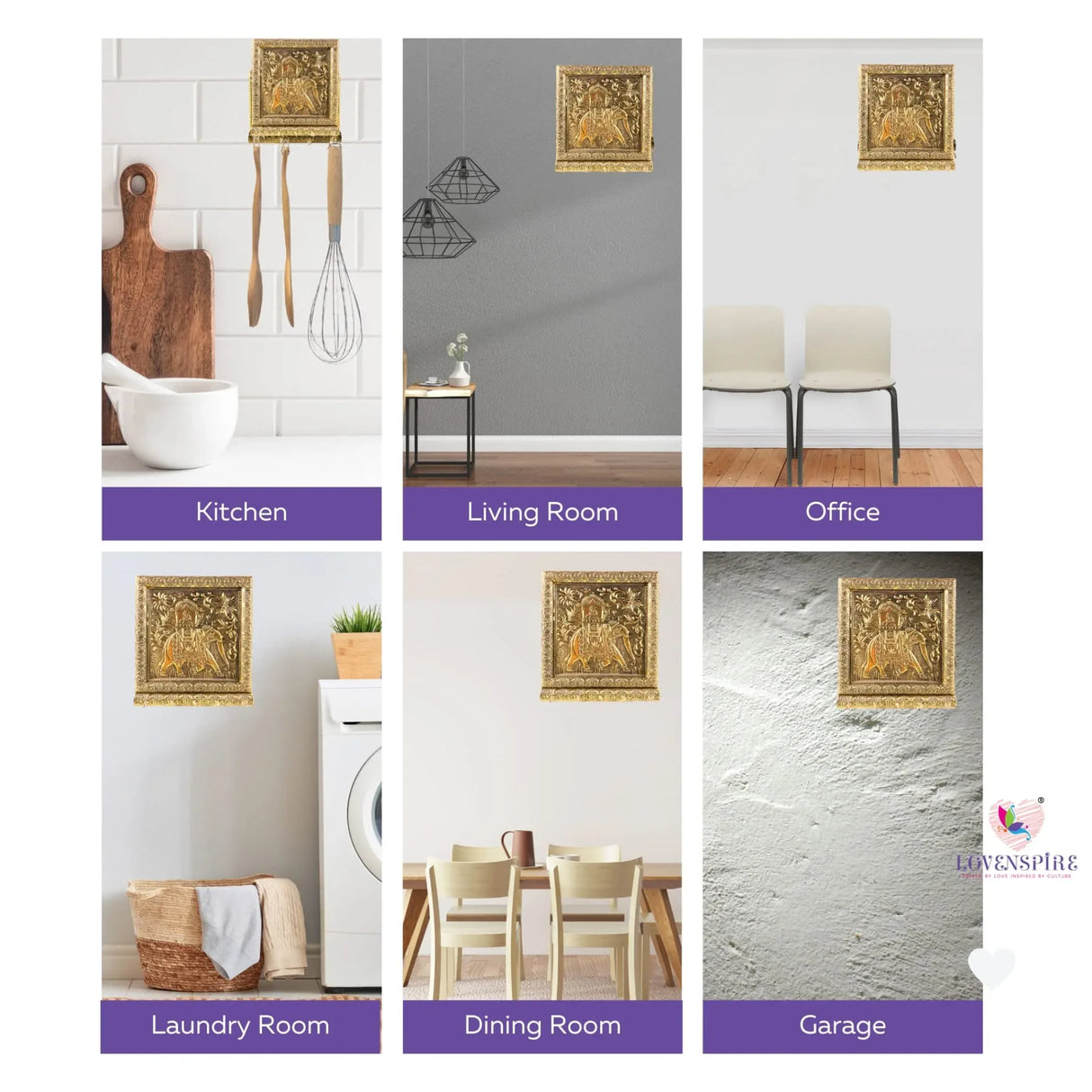 Key Holder Wall Décor Elephant Design Key Hooks for Wall Hanging Hand Crafted Decorative Showpiece Key Organizer Home Decor Wall Mounted 5 Hooks for Entryway Living Room Housewarming Gift - LoveNspire