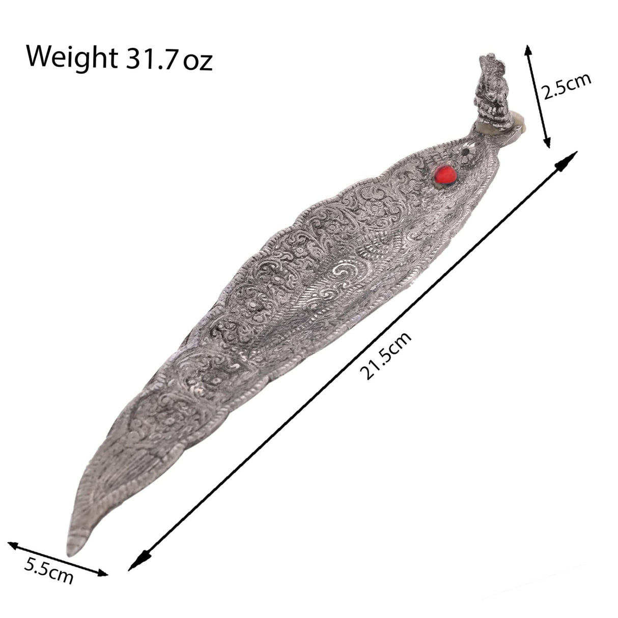 Elephant Leaf Incense Stick and Cone Holder Unique Design Incense Burner Agarbatti Ash Catcher Goodluck Gift Mess Free Incense Holder for House Ofice Housewarming Gift - LoveNspire