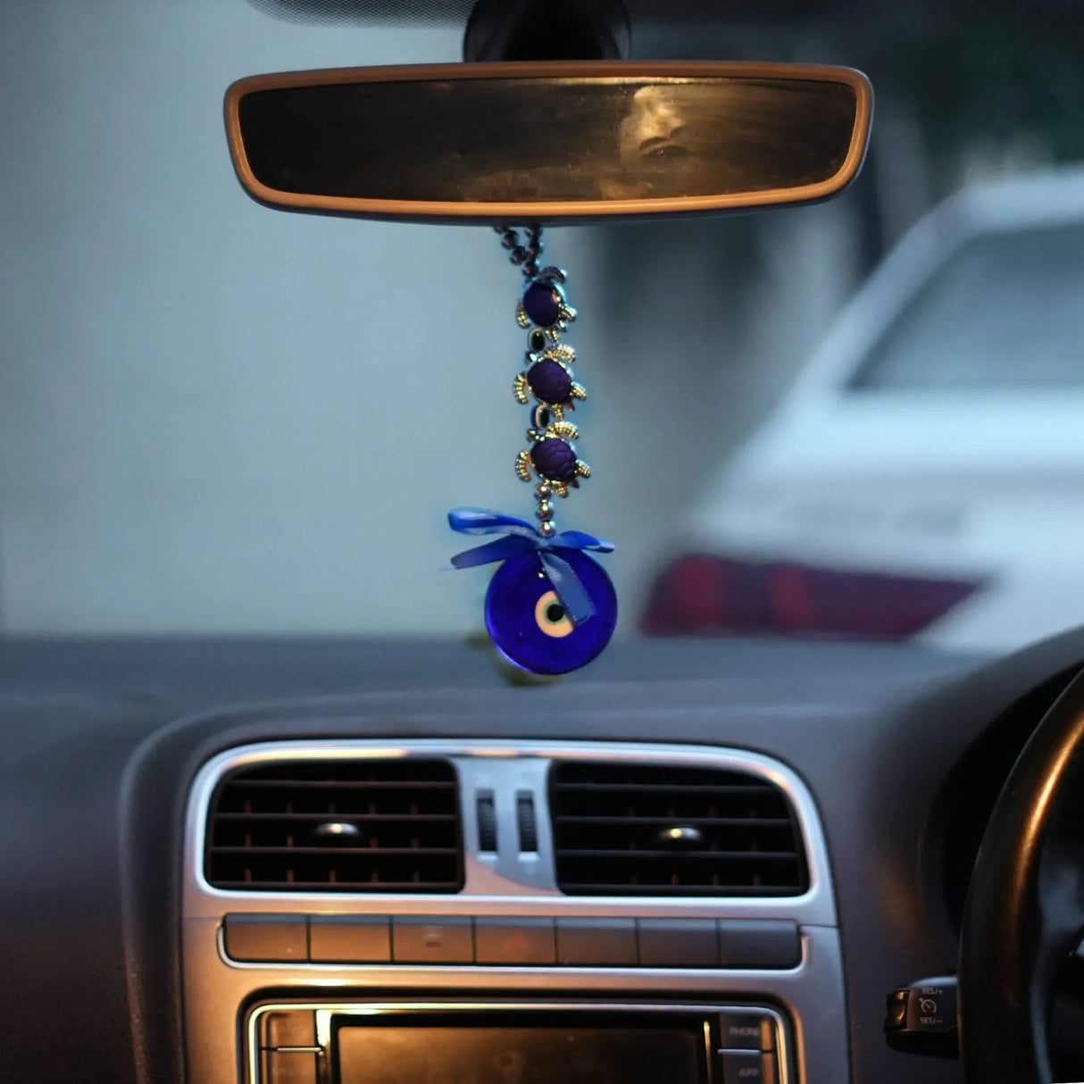 Evil Eye Hanging Decoration Tortoise Turtle Evil Eye Decor for Living Room Home Office Car Hanging Turkish Nazar Amulet Door Wall Hanging Ornament - Good Luck Pendant Charm Gift (7.5 Inch) - LoveNspire
