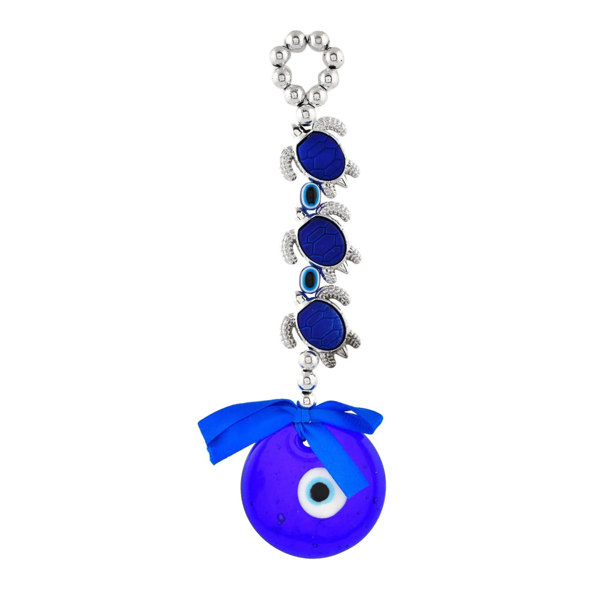 Evil Eye Hanging Decoration Tortoise Turtle Evil Eye Decor for Living Room Home Office Car Hanging Turkish Nazar Amulet Door Wall Hanging Ornament - Good Luck Pendant Charm Gift (7.5 Inch) - LoveNspire