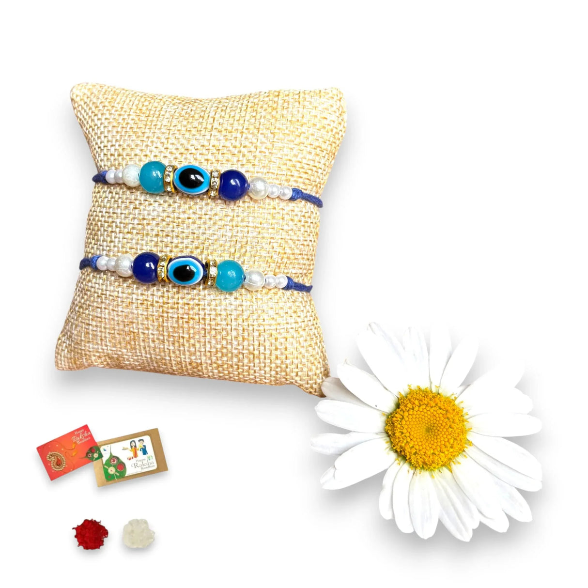 2CT Rakhi for Brother, Rakhri, Evil Eye Rakhi, Evil Eye Bracelet, Raksha Bandhan, Rakhi for Bhai, Rakhi Bracelet - LoveNspire