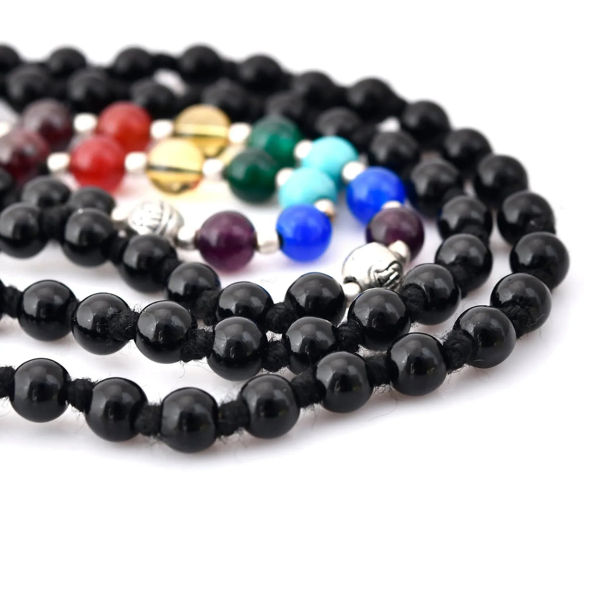 LOVENSPIRE 108 Mala Beads 7 Chakra Buddhist Prayer Beaded Japa Mala Buddha Charm Natural Healing Crystal Gemstones Yoga Meditation Necklace Tassel Tibetan Hand Knotted Rosary Men Women Jewelry - LoveNspire