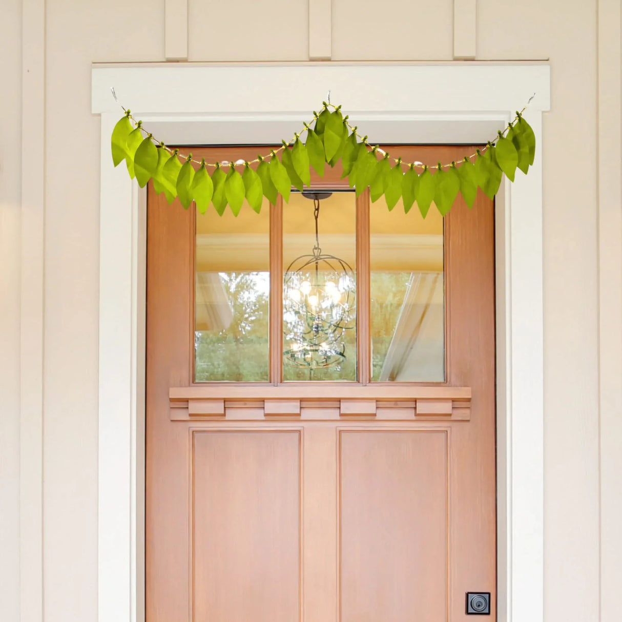 Fabric Mango Leaf Door Toran Hanging Bandarwal for Home Pooja Decor Indian Vintage Traditional Main Door Wall Hanging Diwali Decoration Wedding Favor Housewarming Return Gift (36x5 Inches) - LoveNspire