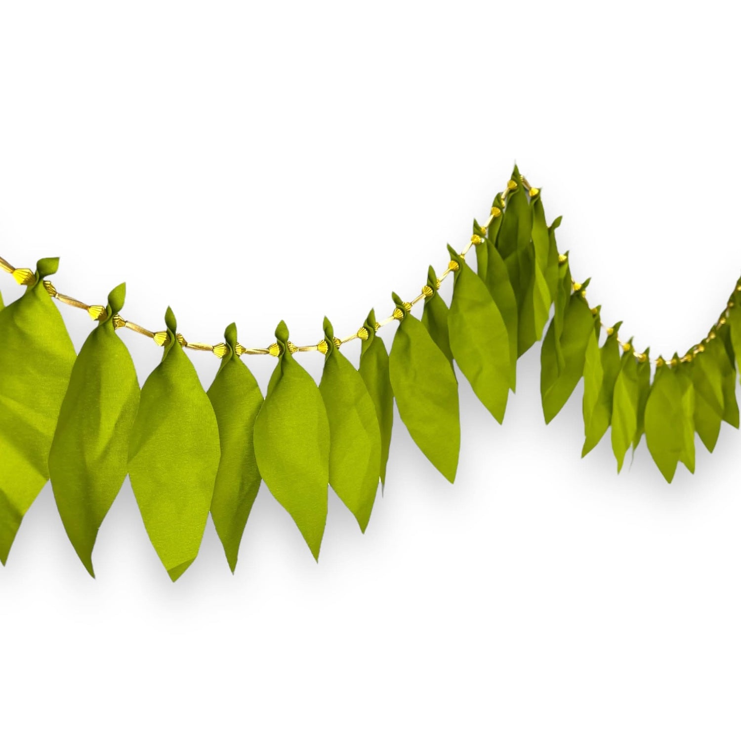 Fabric Mango Leaf Door Toran Hanging Bandarwal for Home Pooja Decor Indian Vintage Traditional Main Door Wall Hanging Diwali Decoration Wedding Favor Housewarming Return Gift (36x5 Inches) - LoveNspire
