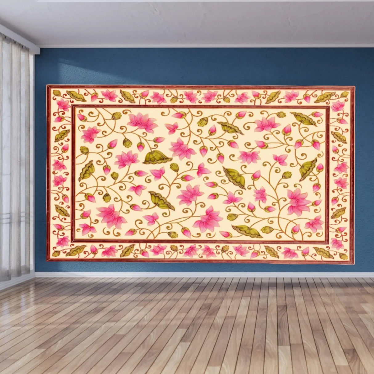 Flower Design Backdrop, Lotus Wedding Decoration, Pooja Backdrop Decoration, Indian Backdrop, Indian Decorations,housewarming Decor, Traditional Backdrop, Pooja Decoration - LoveNspire