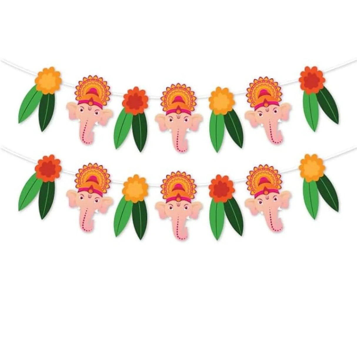 Ganesh Chathurti Banners Indian Festival Ganpati Bappa Morya Bunting Diy Home Temple Indoor Outdoor Decoration Bollywood Party Supplies Ganesha Puja Decor Ideas - LoveNspire