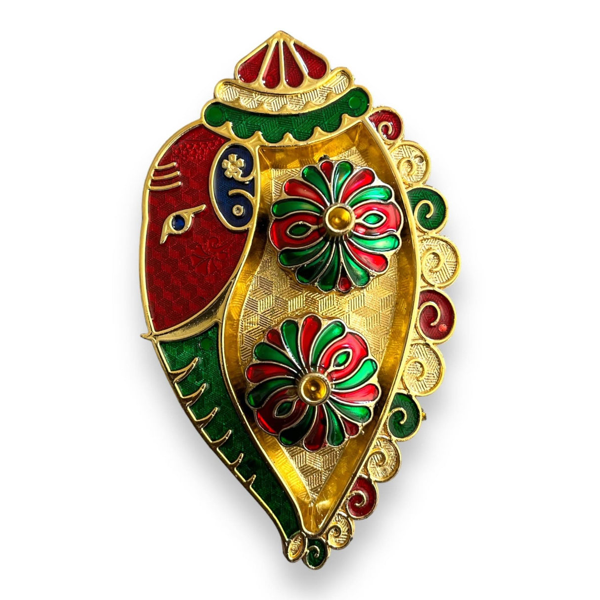 Bulk Ganesh Shankh Haldi Kumkum Holder Roli Chawal/rice Holder Indian Festival Rakhi Pooja Thali Pooja Return Gift Indian Housewarming Gifts Wedding Favor - LoveNspire