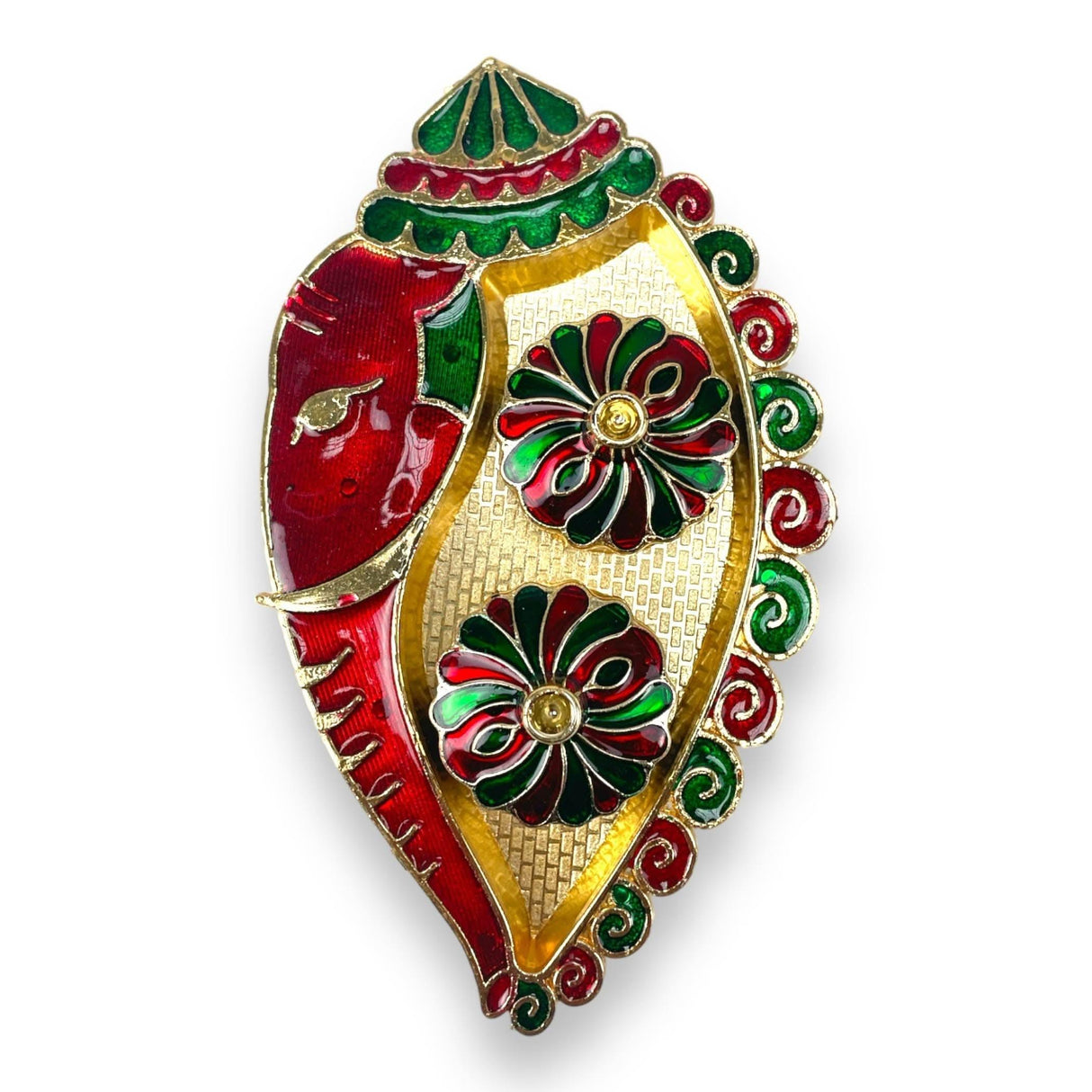 Bulk Ganesh Shankh Haldi Kumkum Holder Roli Chawal/rice Holder Indian Festival Rakhi Pooja Thali Pooja Return Gift Indian Housewarming Gifts Wedding Favor - LoveNspire